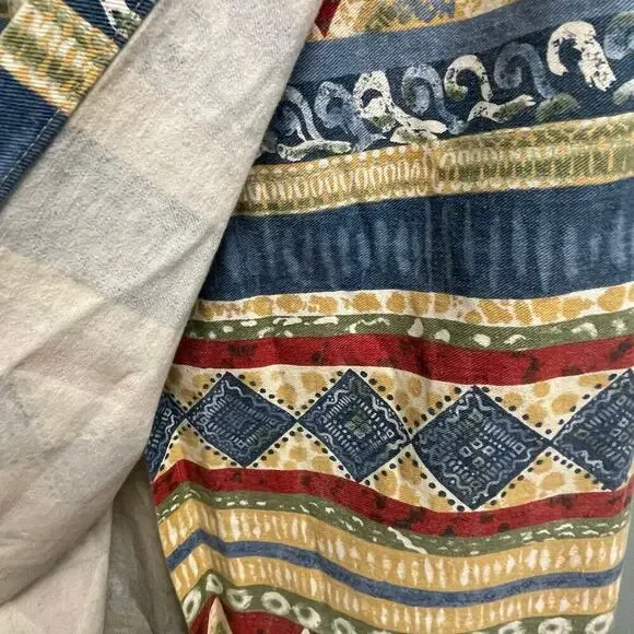 Vivoldi Jeanswear Size 10 Aztec Southwestern Wrap Skirt Vintage VTG - Picture 3 of 4